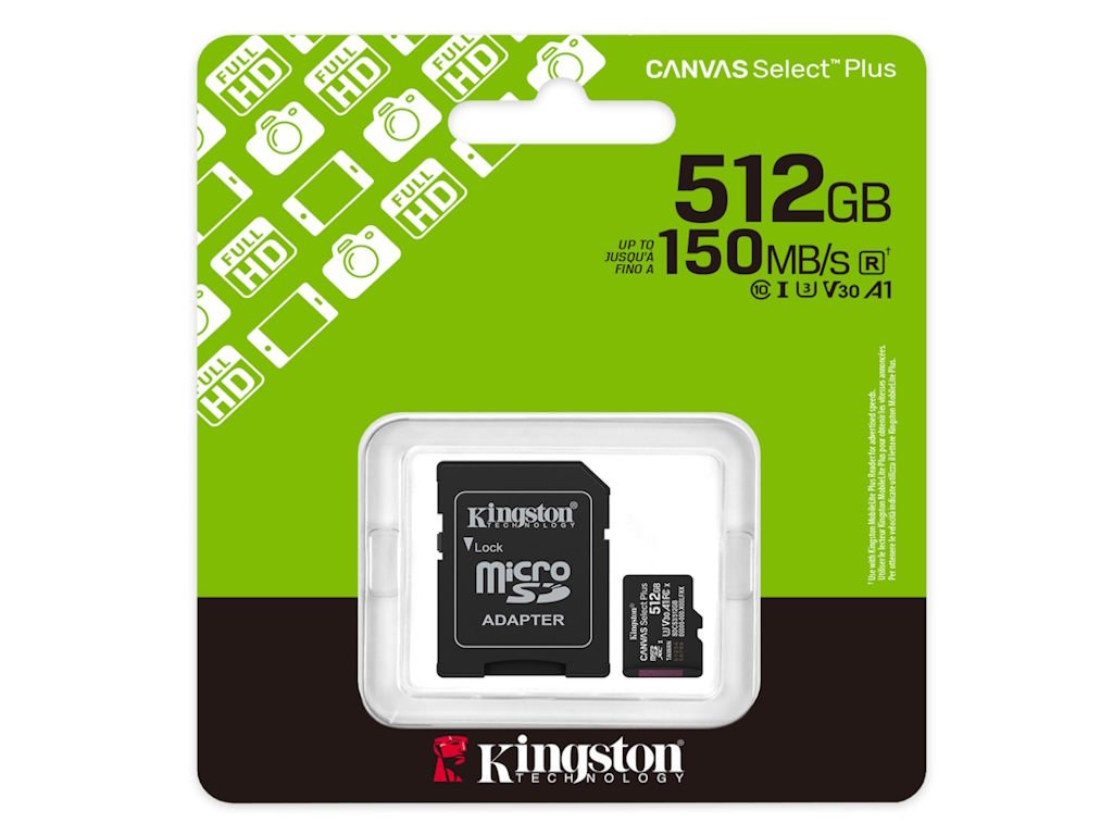 Memorije kartice KINGSTON SDCS3/512GB/microSDXC/512GB/Class10 U1/150MB/s + adapter - Slika 3